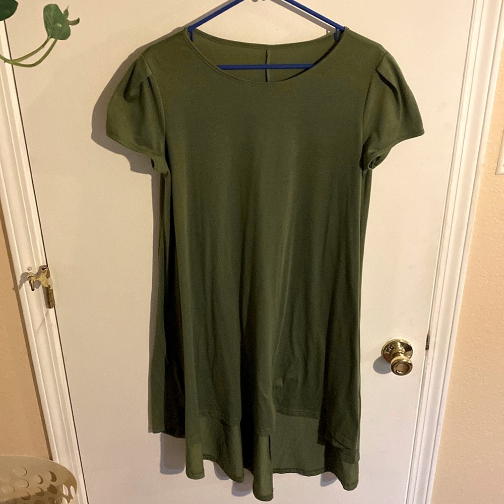 Olive Green T-Shirt Dress